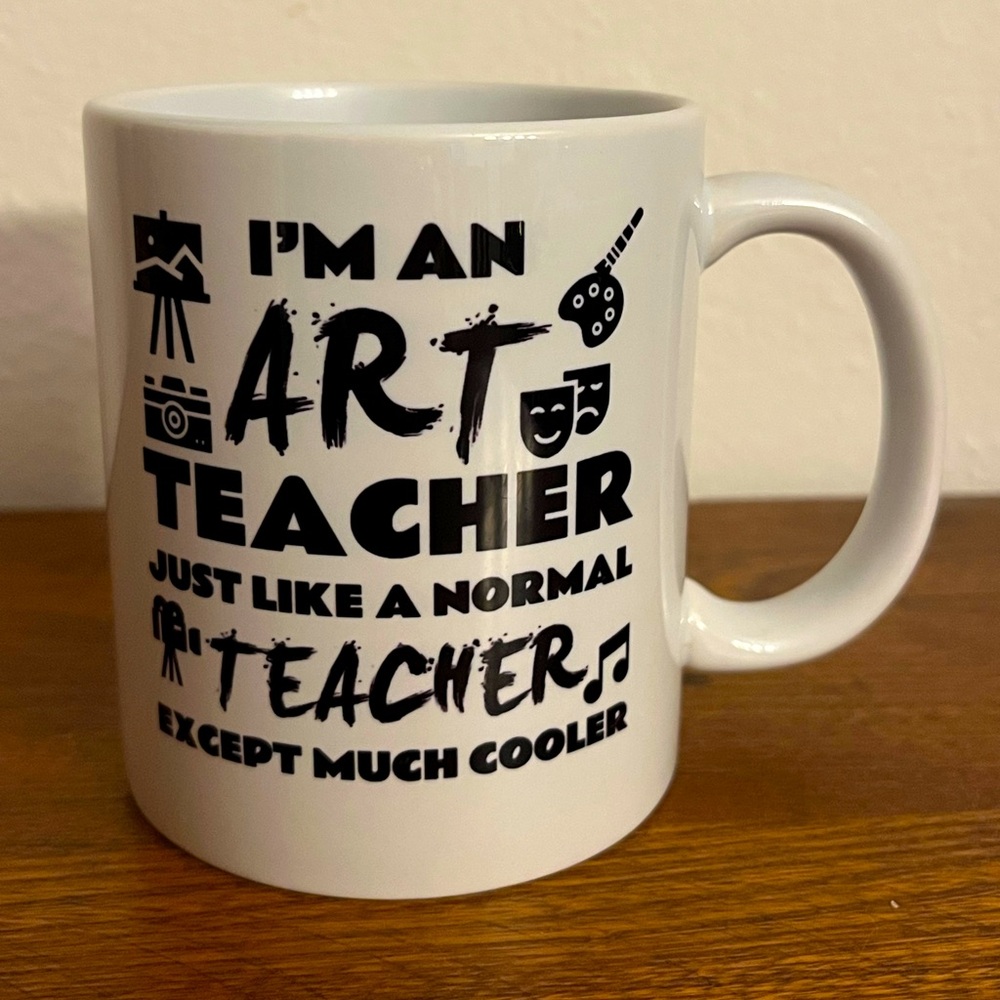White Ceramic Art Teacher Coffee or Tea Mug
